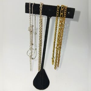 Bracelets- Gold and Silver Chain Lot, "SN or NS Mark